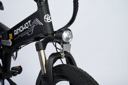 AINOHOT AS6  ブラック 小型電動アシスト付き自転車  フロントヘッドライトの詳細画像