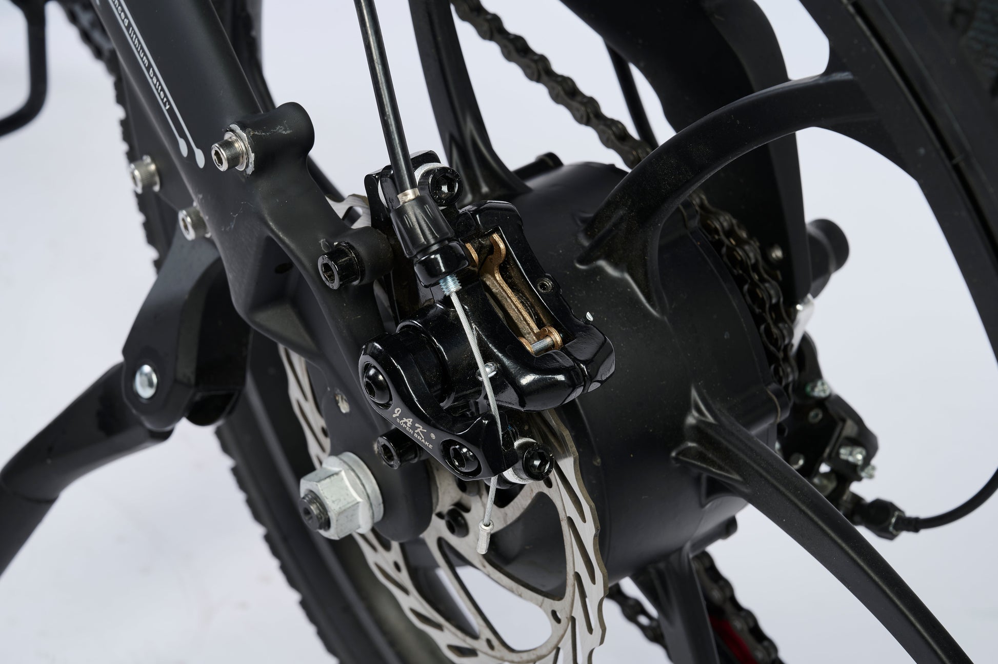 AINOHOT AS6  ブラック 小型電動アシスト付き自転車  ブレーキ部品の詳細図