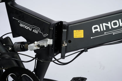 AINOHOT AS6  ブラック 小型電動アシスト付き自転車  折りたたみ式バックルの詳細画像