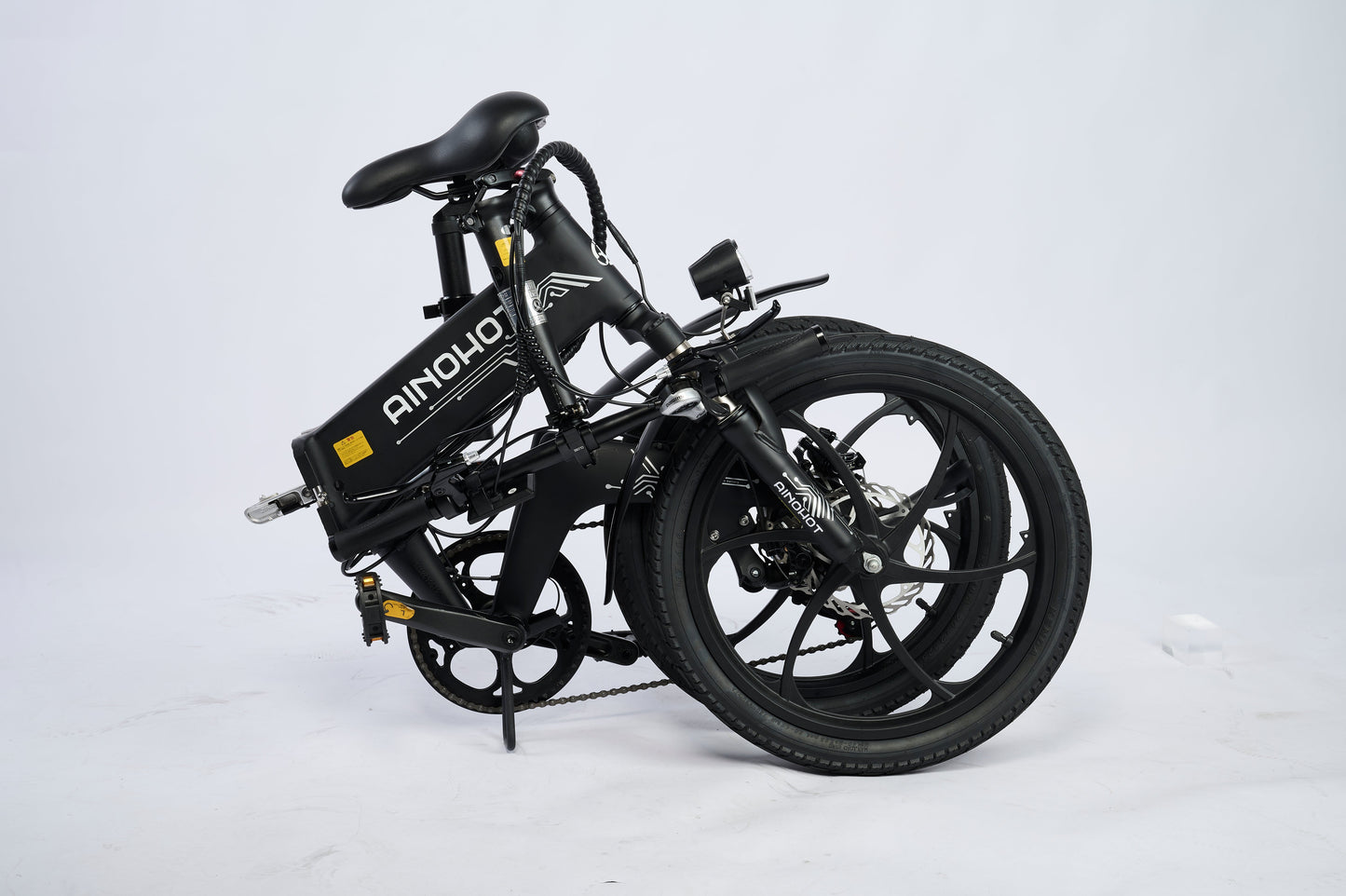 AINOHOT AS6  ブラック 小型電動アシスト付き自転車  折り畳み図