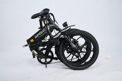 AINOHOT AS6  ブラック 小型電動アシスト付き自転車  折り畳み図