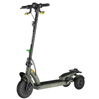 AINOHOT ST3 オリーブグリーン 電動三輪車 ブラック 免許のいらない電動3輪車 全体像 通勤・通学