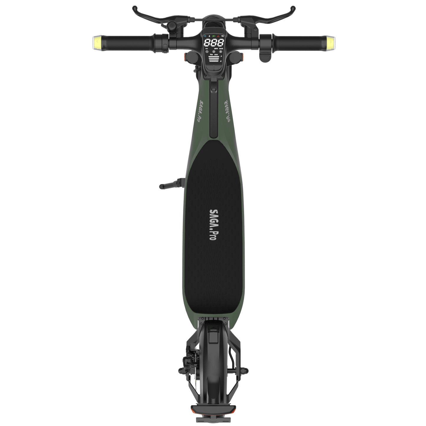AINOHOT SAGA pro 特定小型原動機付自転車 オリーブグリーン 上から見た図