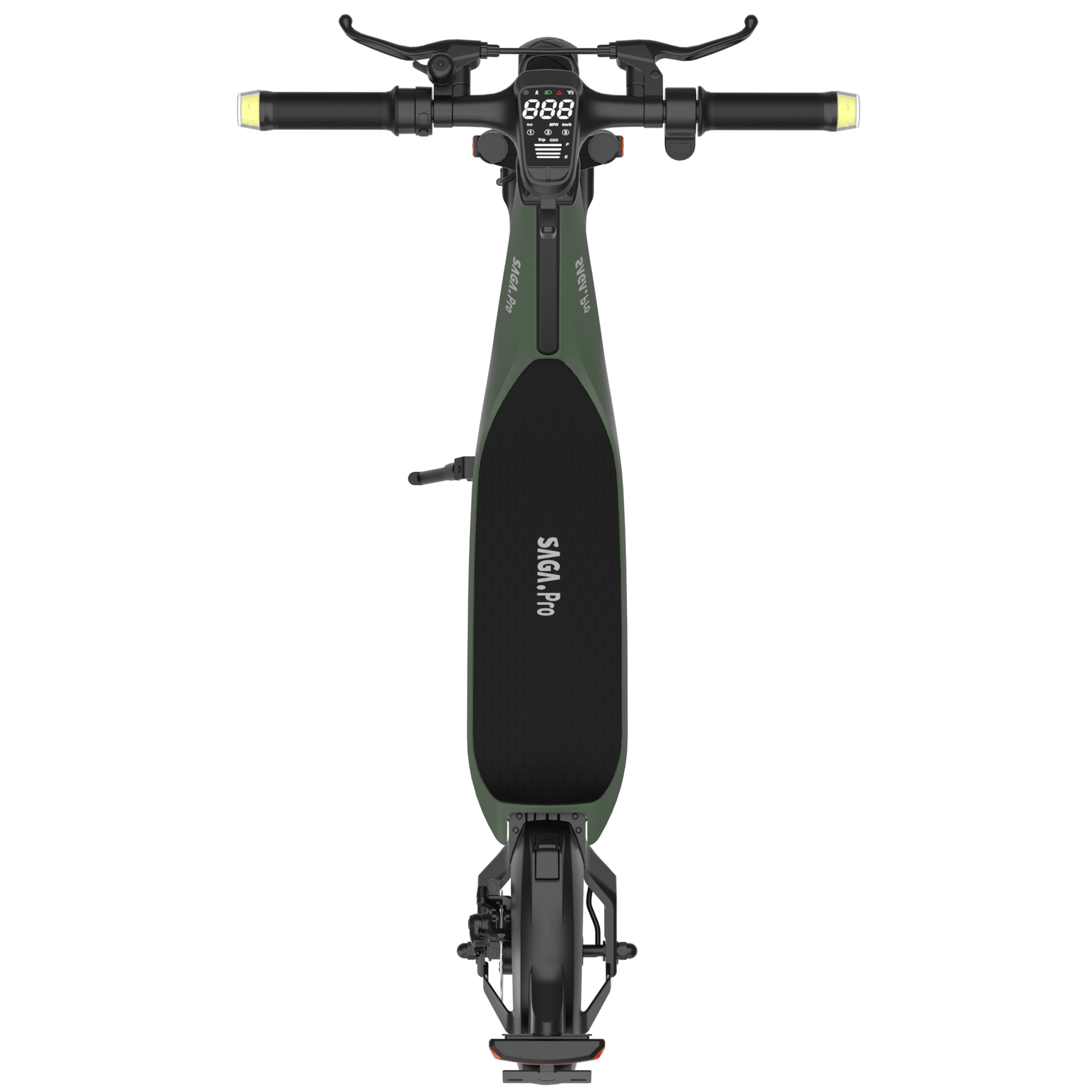 AINOHOT SAGA pro 特定小型原動機付自転車 オリーブグリーン 上から見た図